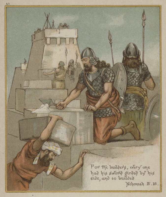 Constructores, cada uno con su espada ceñida a su lado de Richard Andre