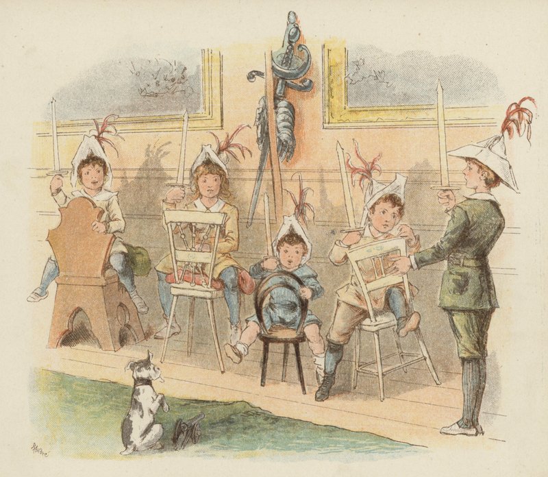 Niños jugando a soldados de Richard Andre