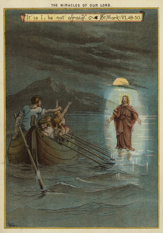 Los milagros de Cristo: Jesús camina sobre el agua de Richard Andre