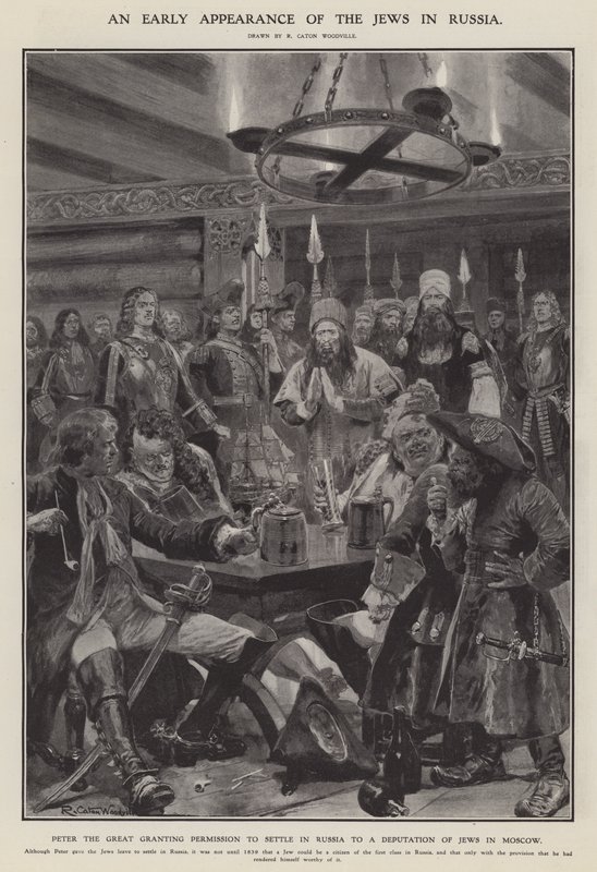 Una aparición temprana de los judíos en Rusia de Richard Caton II (after) Woodville