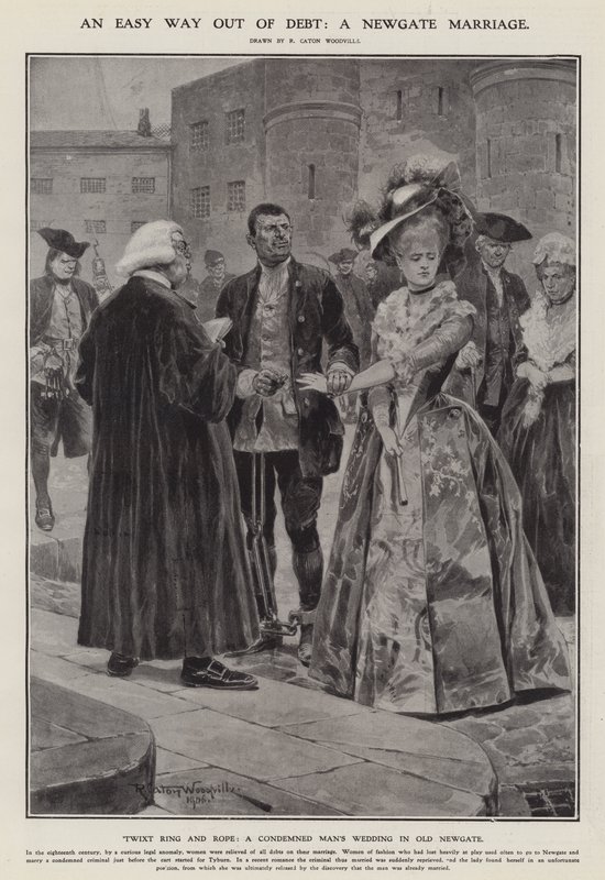 Una forma fácil de salir de deudas: un matrimonio en Newgate de Richard Caton II (after) Woodville