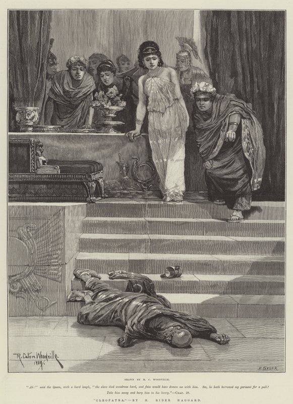 "Cleopatra," por H Rider Haggard (grabado) de Richard Caton II (after) Woodville