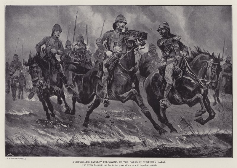 La caballería de Dundonald persiguiendo a los bóers en el norte de Natal de Richard Caton II (after) Woodville