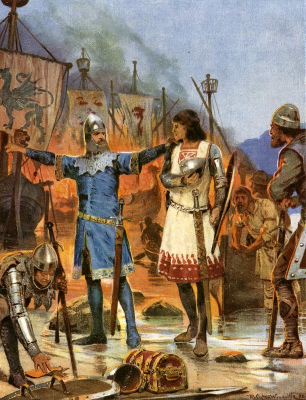 Fitzstephen quema sus barcos de Richard Caton II (after) Woodville