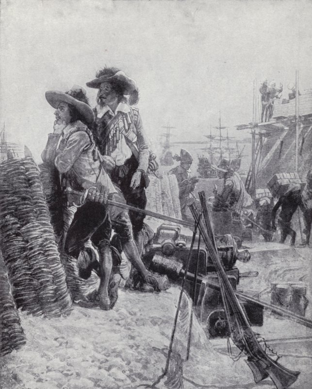 Fundación del Fuerte St George, Madrás, por Francis Day de la Compañía de las Indias Orientales de Richard Caton II (after) Woodville