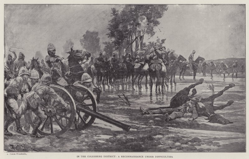 En el Distrito de Colesberg, un reconocimiento bajo dificultades de Richard Caton II (after) Woodville
