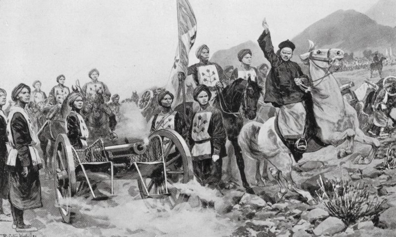 La guerra chino-japonesa de Richard Caton II (after) Woodville