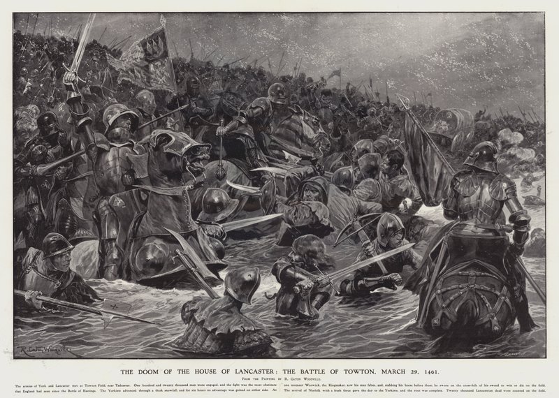 La condena de la Casa de Lancaster: la Batalla de Towton, 29 de marzo de 1461 de Richard Caton II (after) Woodville
