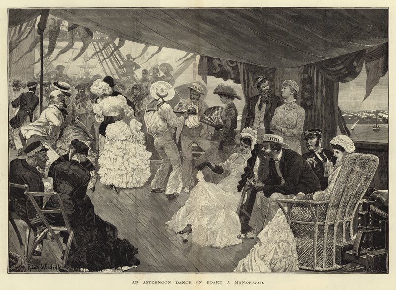Un baile de tarde a bordo de un barco de guerra de Richard Caton Woodville junior