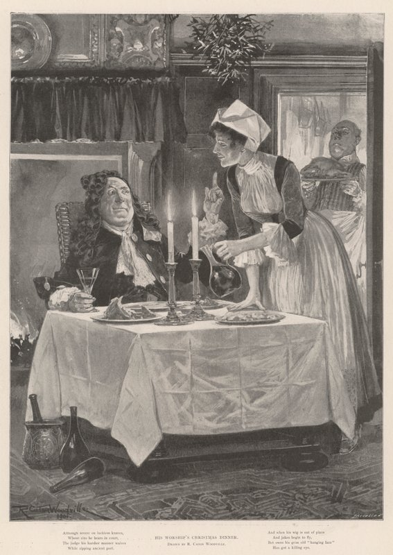 La cena de Navidad de Su Señoría de Richard Caton Woodville junior