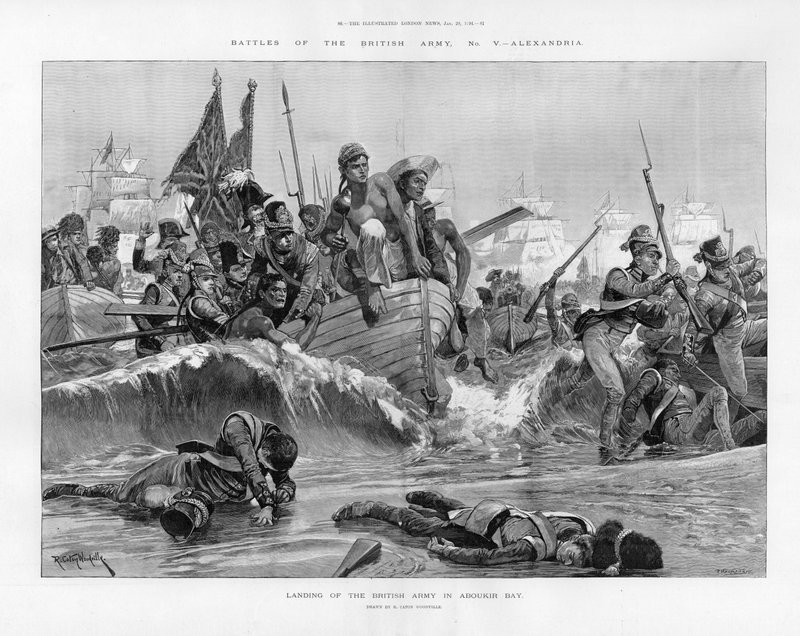 Desembarco del ejército británico en la bahía de Aboukir de Richard Caton Woodville junior