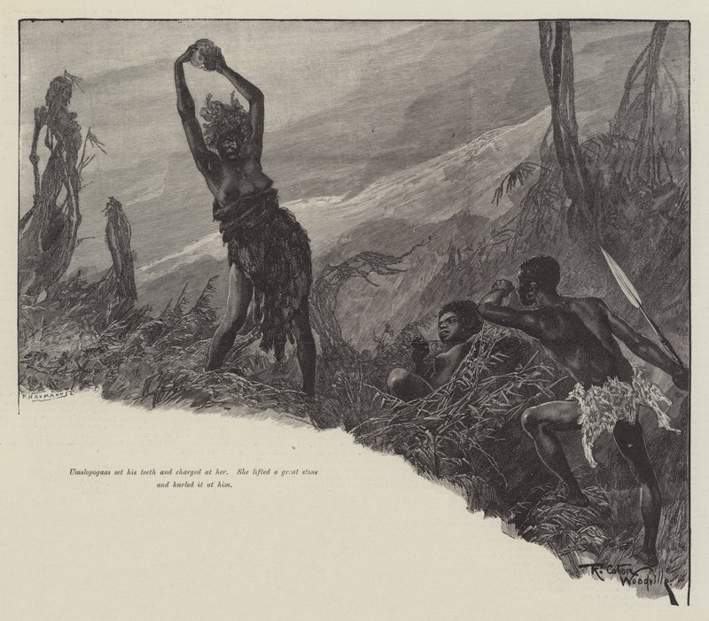 Nada la Lirio, por H Rider Haggard de Richard Caton Woodville junior