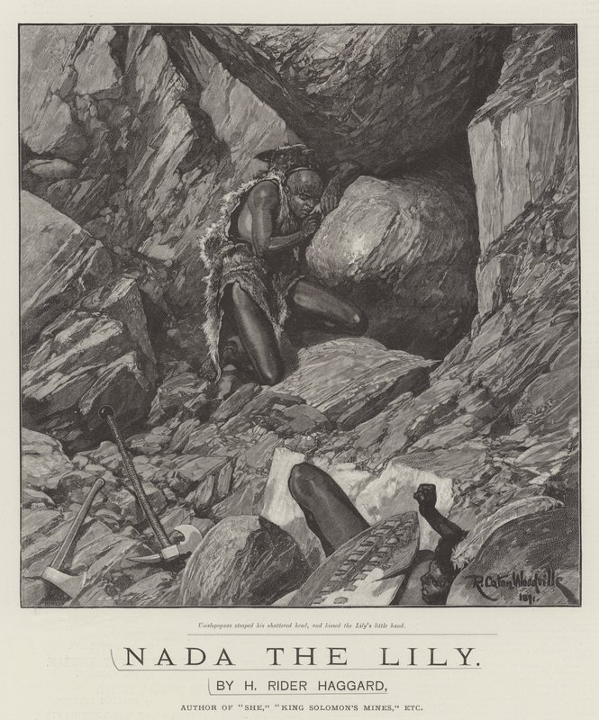 Nada la Lirio, por H Rider Haggard de Richard Caton Woodville junior