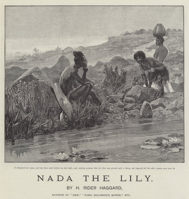 Nada la Lirio, por H Rider Haggard de Richard Caton Woodville junior