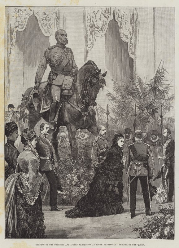 Apertura de la Exposición Colonial e India en South Kensington, llegada de la Reina de Richard Caton Woodville junior