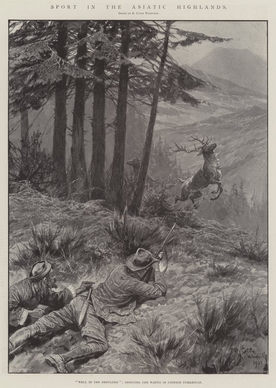 Deporte en las tierras altas asiáticas de Richard Caton Woodville junior