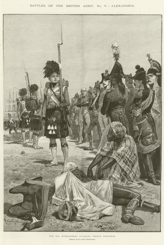 Los Highlanders 42º custodiando a los prisioneros franceses de Richard Caton Woodville junior