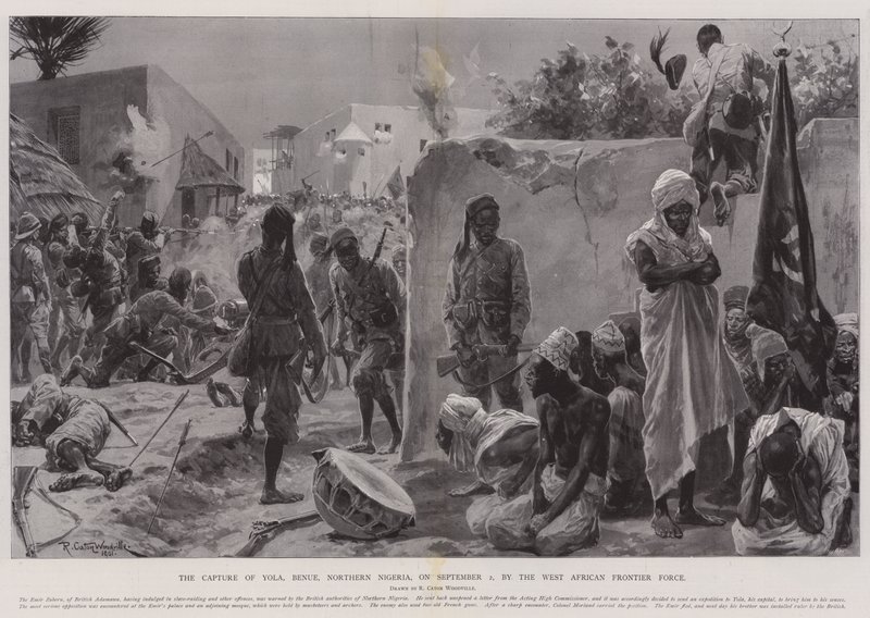 La captura de Yola, Benue, Nigeria del Norte, el 2 de septiembre, por la Fuerza Fronteriza de África Occidental de Richard Caton Woodville junior