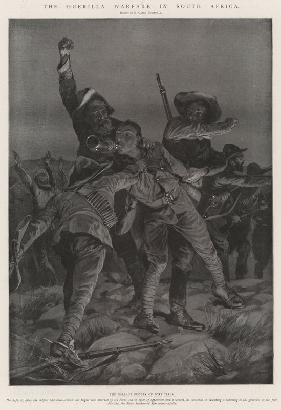 La guerra de guerrillas en Sudáfrica de Richard Caton Woodville junior