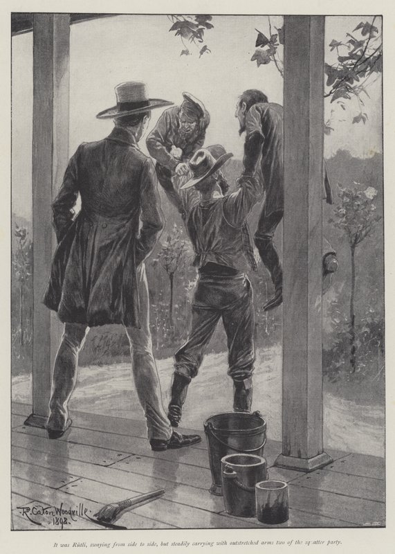 El Hombre y la Montaña, por Bret Harte de Richard Caton Woodville junior