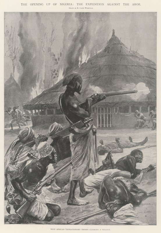 La apertura de Nigeria, la expedición contra los Aros de Richard Caton Woodville junior