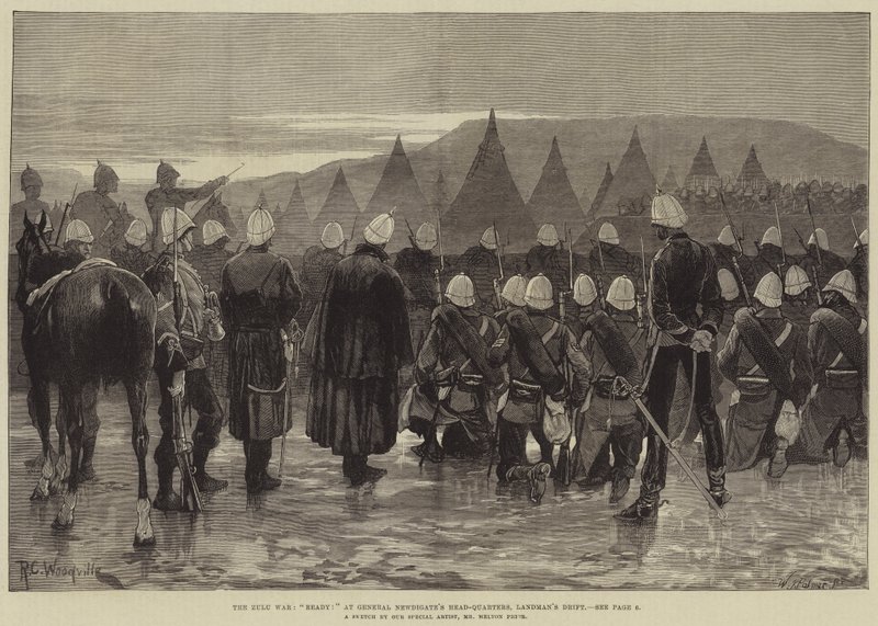 La guerra zulú, ¡Listos! en el cuartel general del general Newdigate, Landman