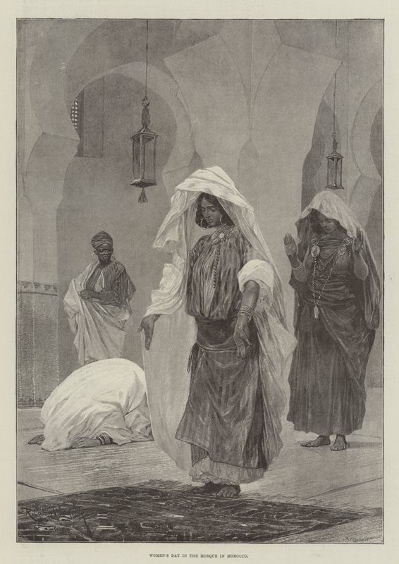 Día de la mujer en la mezquita en Marruecos de Richard Caton Woodville junior