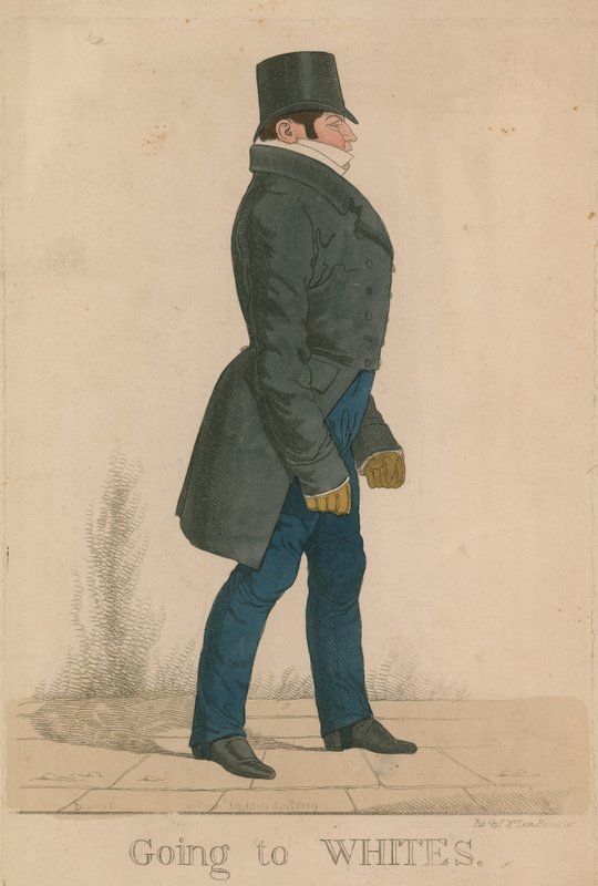 William Arden, 2º Barón Alvanley; yendo a Whites de Richard Dighton