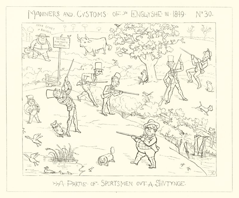 1849, Un grupo de deportistas cazando de Richard Doyle