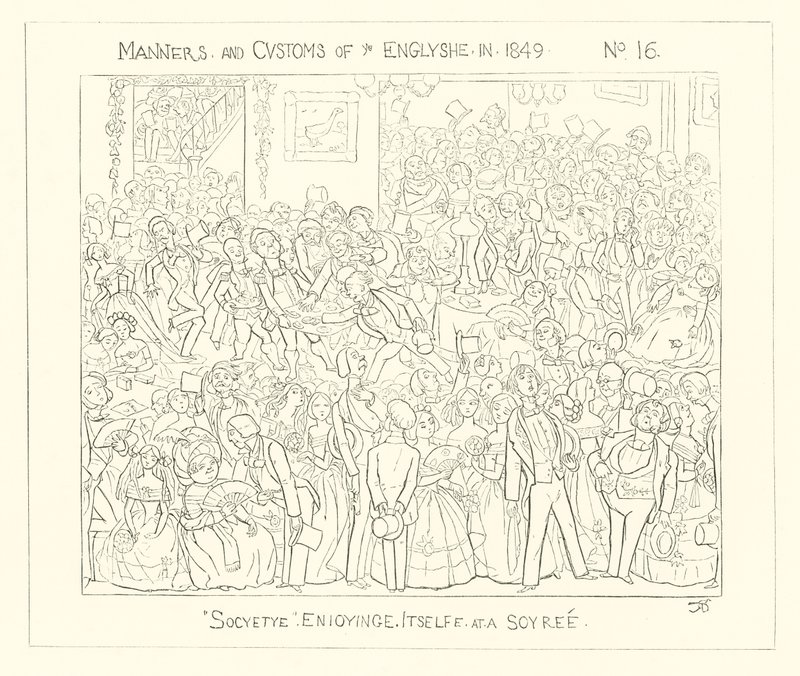 1849, La sociedad disfrutando de una velada de Richard Doyle