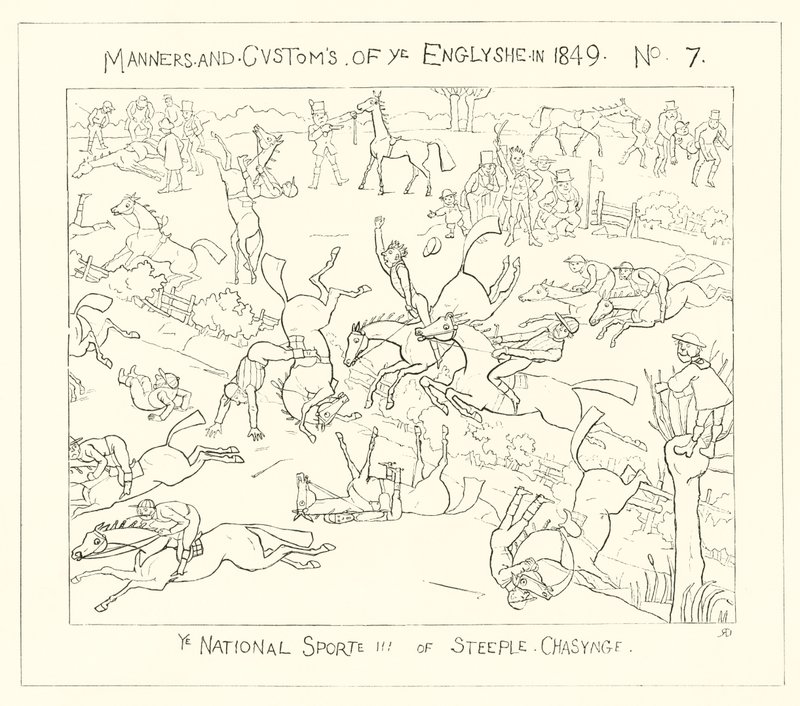 1849, El deporte nacional de las carreras de obstáculos de Richard Doyle