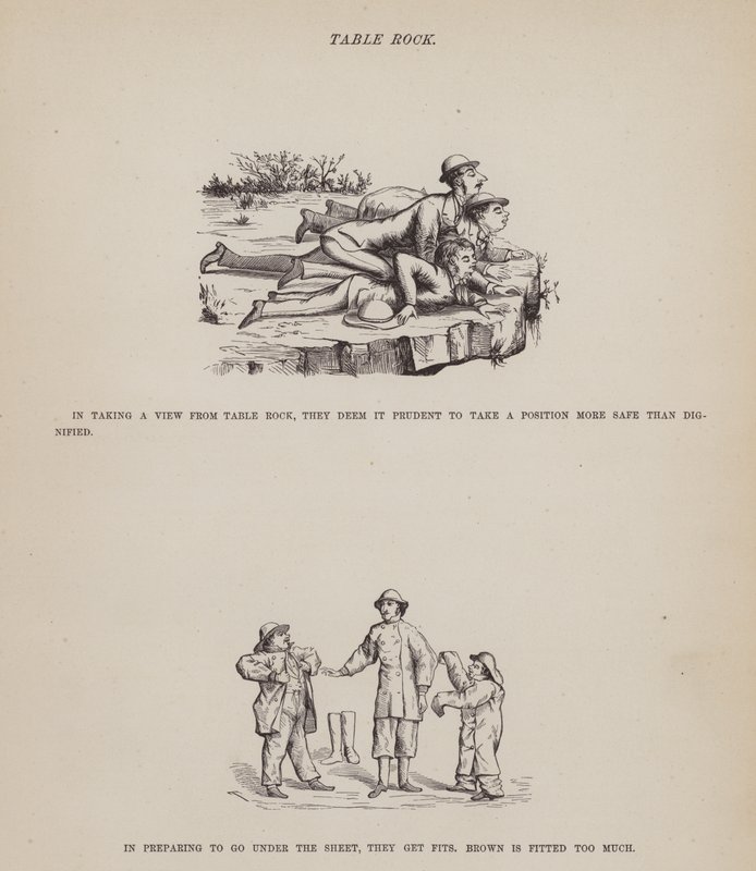 Página de La gira americana de los señores Brown, Jones y Robinson (grabado) de Richard Doyle