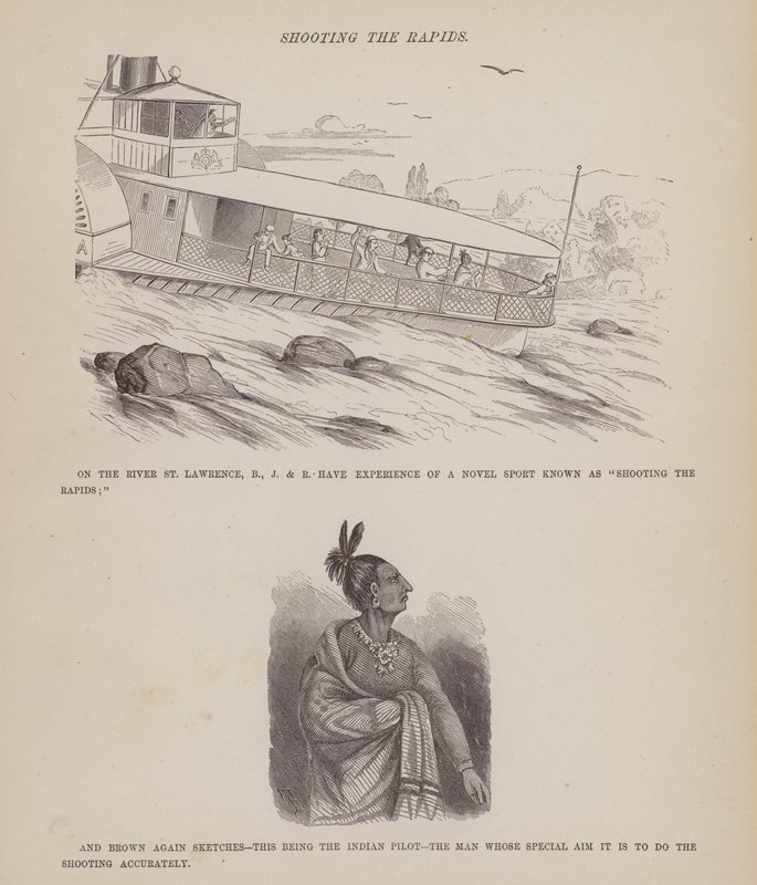Página de El tour americano de los Sres. Brown, Jones y Robinson (grabado) de Richard Doyle