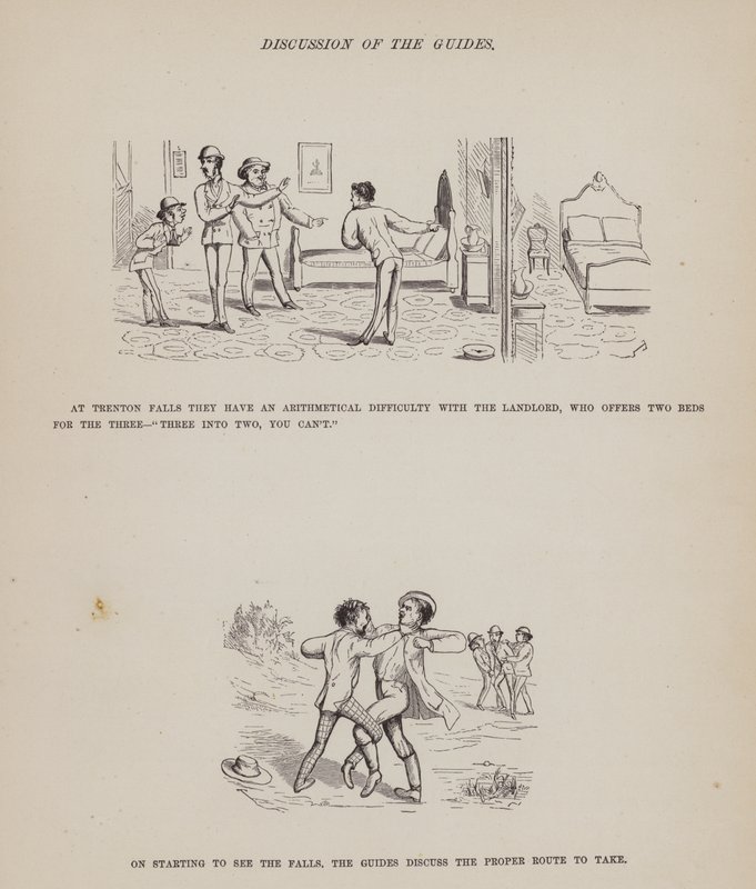 Página de El tour americano de los Sres. Brown, Jones y Robinson (grabado) de Richard Doyle
