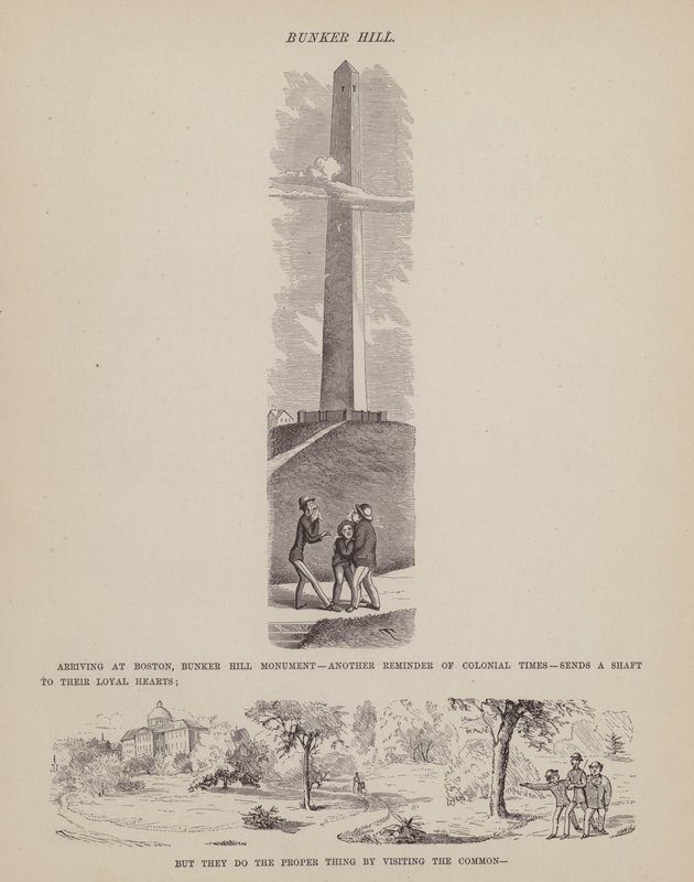 Página del Tour Americano de los Sres. Brown, Jones y Robinson (grabado) de Richard Doyle