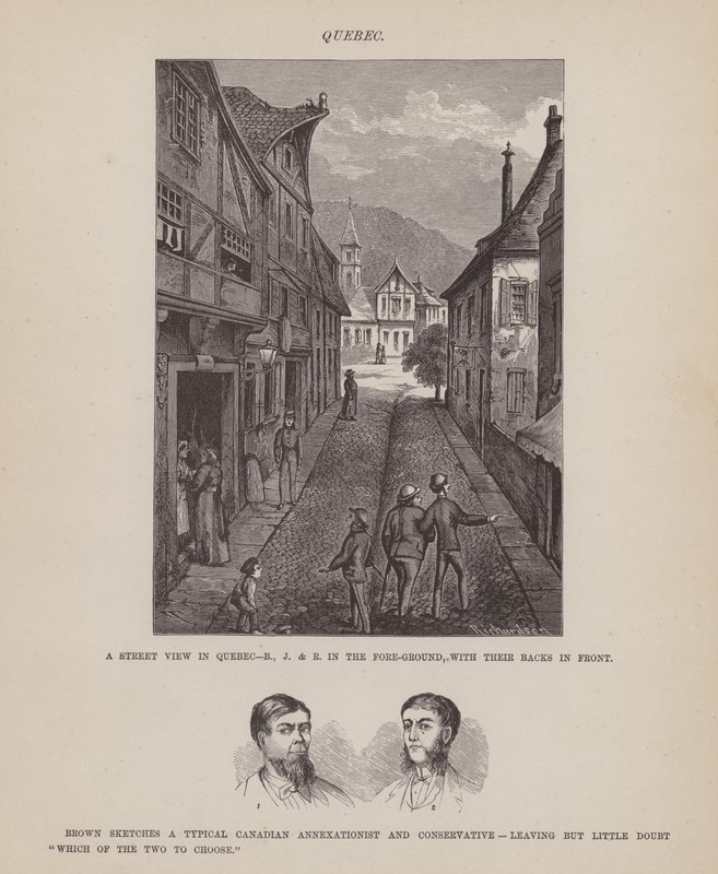 Página del Tour Americano de los Sres. Brown, Jones y Robinson (grabado) de Richard Doyle