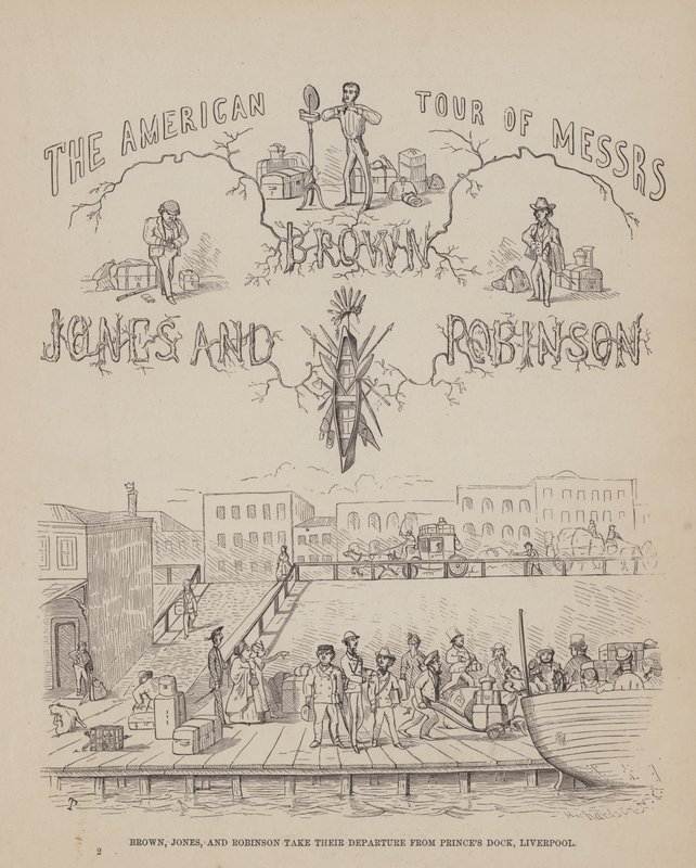 Página del Tour Americano de los Sres. Brown, Jones y Robinson de Richard Doyle