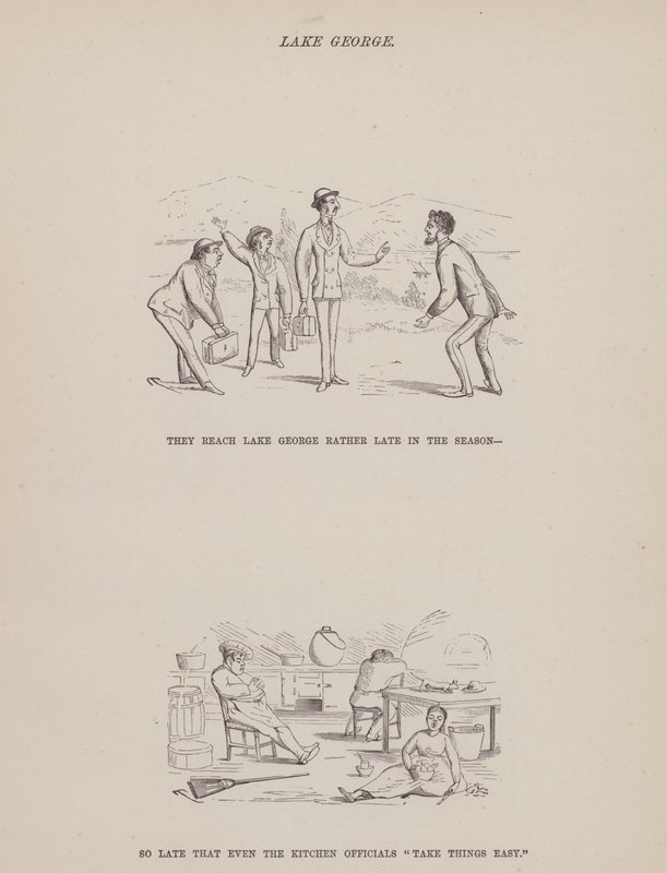 Página del Tour Americano de los Sres. Brown, Jones y Robinson (grabado) de Richard Doyle