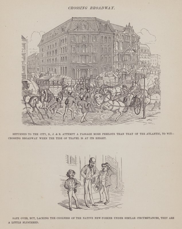 Página del Tour Americano de los Sres. Brown, Jones y Robinson (grabado) de Richard Doyle