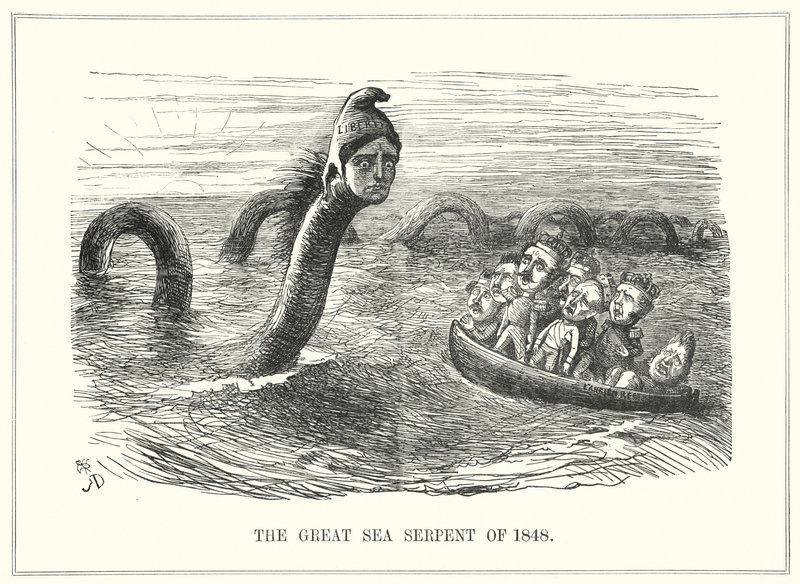 Caricatura de Punch: Revoluciones de 1848 de Richard Doyle