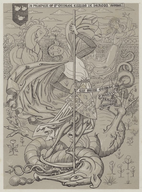 San Jorge matando al Dragón de Richard Doyle
