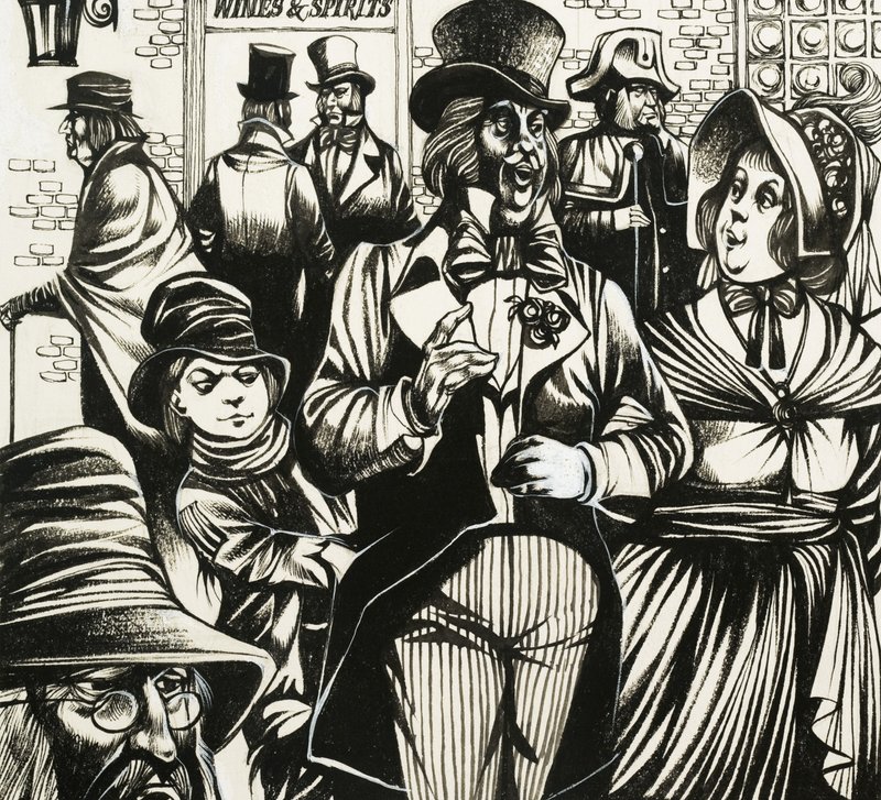 Los niños como Oliver Twist de Dickens aprendieron a robar carteras de Richard Hook