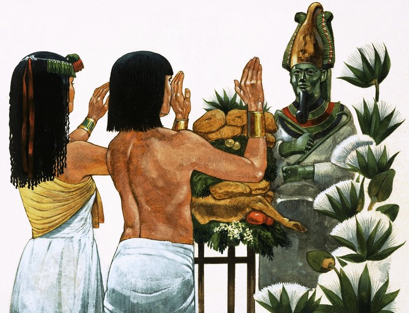 Ofrendas de comida al dios Osiris de Richard Hook