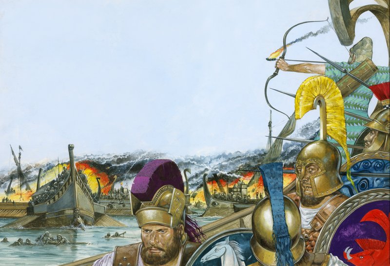 La batalla de Salamina de Richard Hook