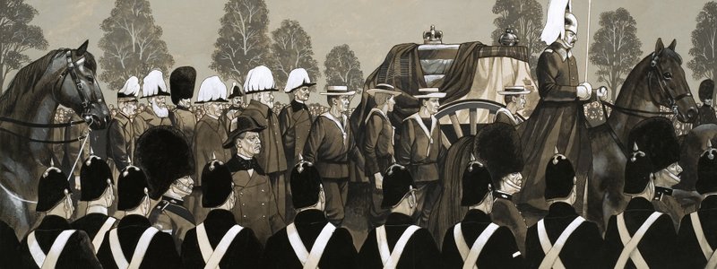 El cortejo fúnebre de la reina Victoria de Richard Hook