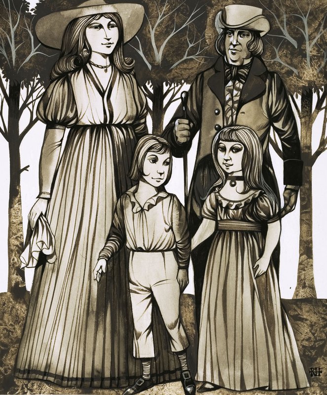 A finales del siglo XVIII, los niños, al igual que sus padres, empezaron a llevar ropa cómoda. de Richard Hook