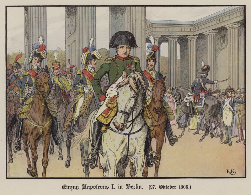Napoleón entrando en Berlín, 27 de octubre de 1806 de Richard Knotel