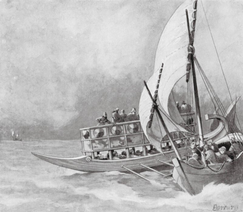 Captura de un pirata jonio (litografía) de Richard Norbury