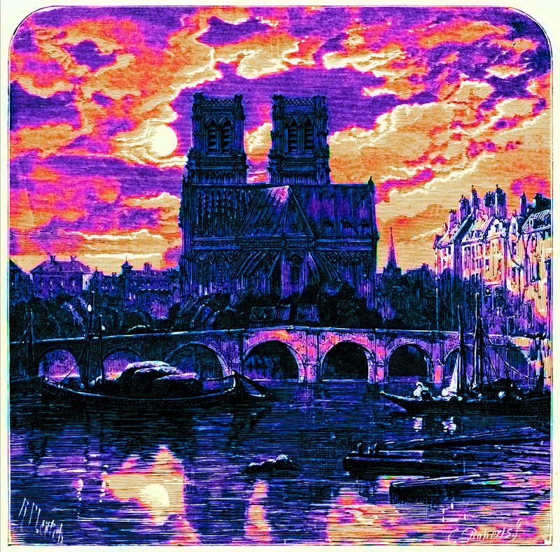 Catedral de Notre Dame, ilustración de 