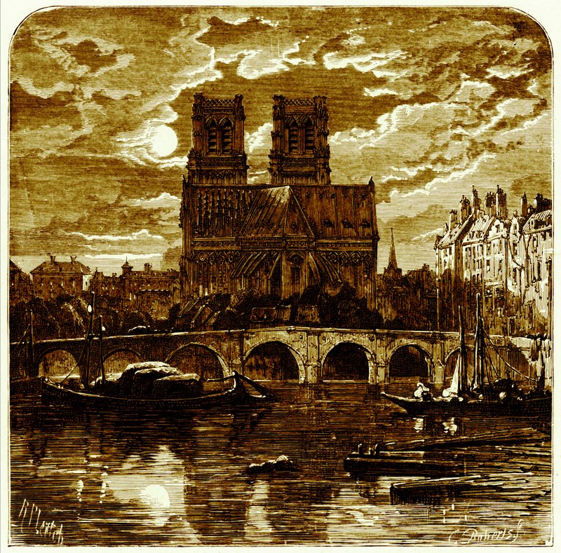 Catedral de Notre Dame, ilustración de 
